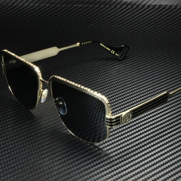 Gucci Other - Gucci Gold Grey 59mm Sunglasses